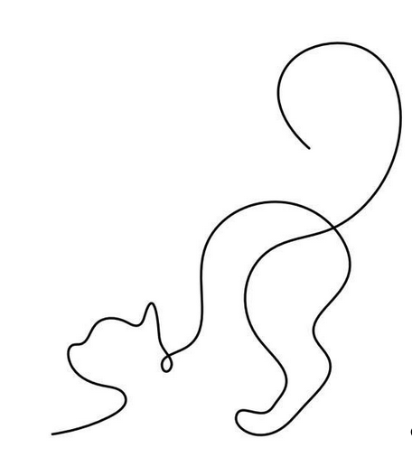 cat line art